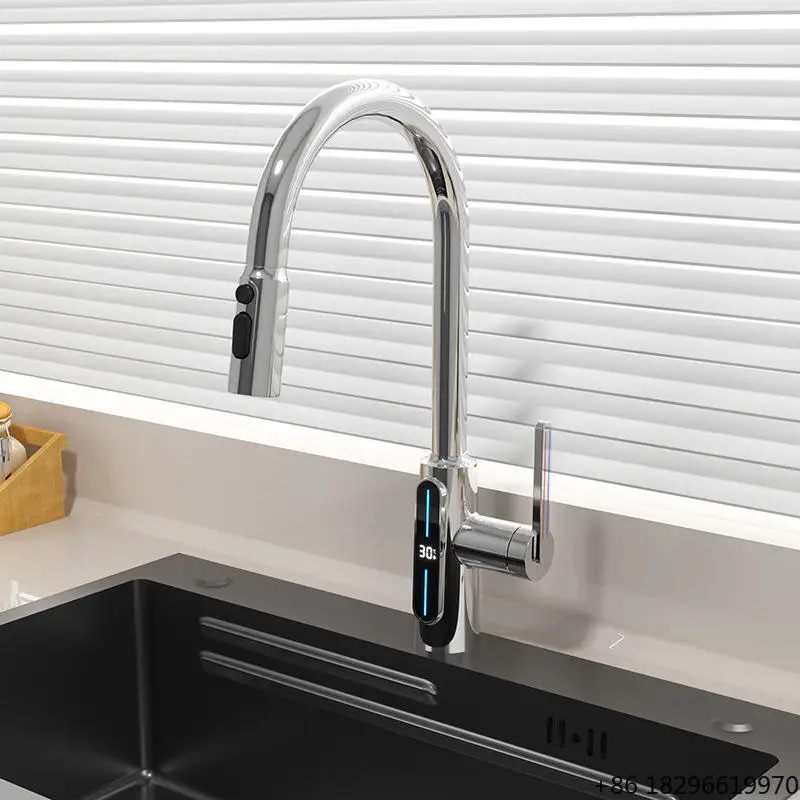 Electroplated Digital Waterfall Pull Out Kitchen Faucet Hot Cold Bar Balcony Sink Tap
Electroplated Digital Waterfall Pull Out Kitchen Faucet Hot Cold Bar Balcony Sink Tap