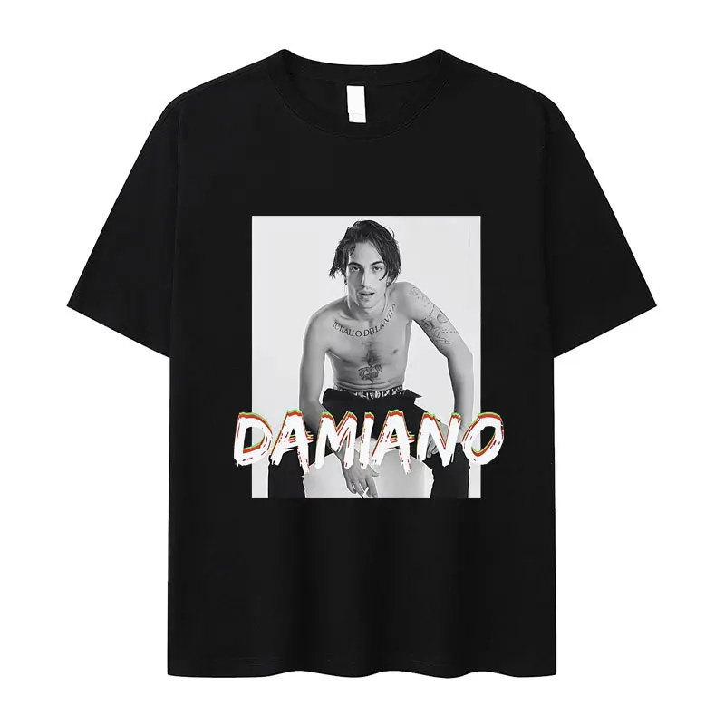Singer Damiano David Large T-shirt 2025 Double-sided Printed Hip-hop T-shirt for Men and Women, Pure Cotton Streetwear T-shirt
Singer Damiano David Large T-shirt 2025 Double-sided Printed Hip-hop T-shirt for Men and Women, Pure Cotton Streetwear T-shirt