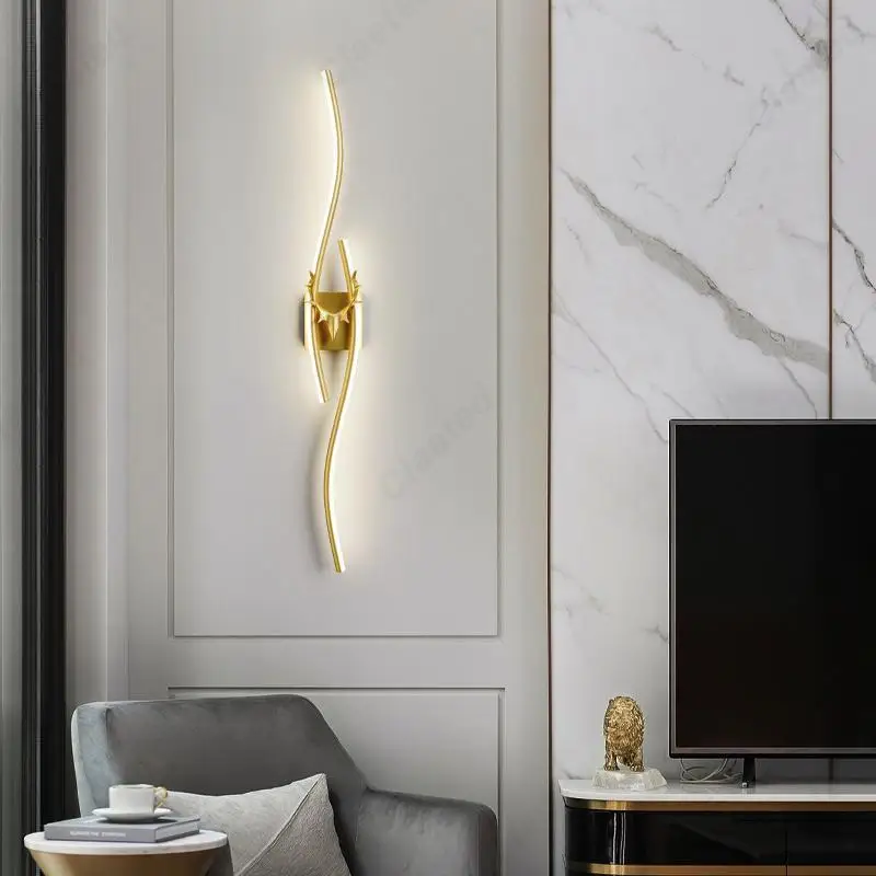 Modern Creative Simple LED Line Wall Lamp Living Room Background Wall Corridor Stair Bedroom Bedside Lamp Atmosphere Lighting
Modern Creative Simple LED Line Wall Lamp Living Room Background Wall Corridor Stair Bedroom Bedside Lamp Atmosphere Lighting