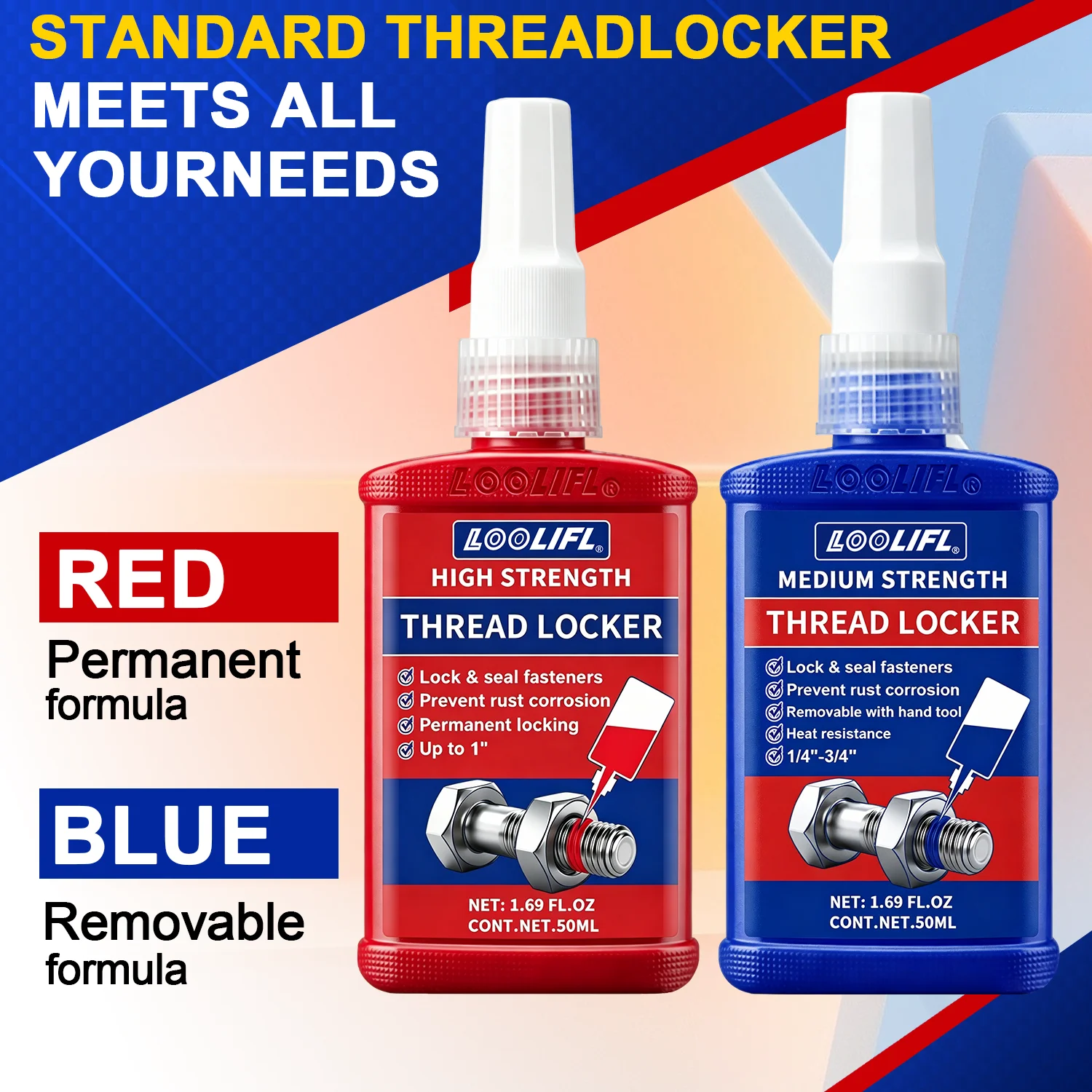243 Tightener Screw Lock Threadlocker Blue Screw Glue Thread Locking Agent Anaerobic Glue Anti-loose Universal Thread Sealants
243 Tightener Screw Lock Threadlocker Blue Screw Glue Thread Locking Agent Anaerobic Glue Anti-loose Universal Thread Sealants