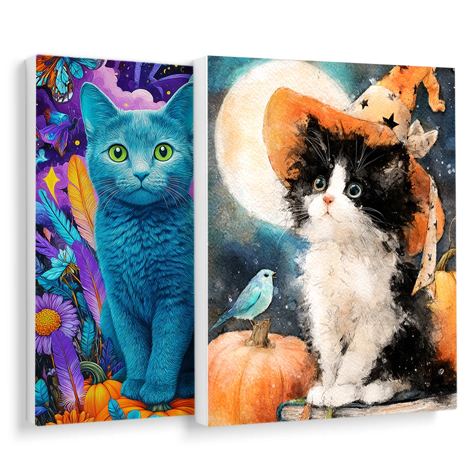 RUOPOTY Painting Paints By Numbers Cat Pumpkin Bat Halloween Illustration Decorative Painting estival gift Color Markers Decor 
RUOPOTY Painting Paints By Numbers Cat Pumpkin Bat Halloween Illustration Decorative Painting estival gift Color Markers Decor