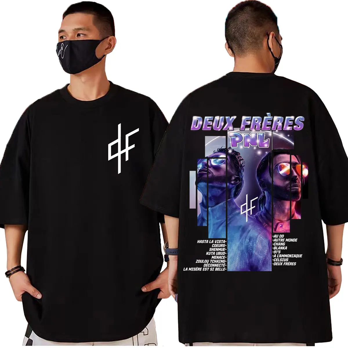 Rapper PNL Deux Freres Album Graphic T Shirts Men Women Clothing Fashion Y2k Oversized T-shirt Summer Casual 100%cotton T-shirts
Rapper PNL Deux Freres Album Graphic T Shirts Men Women Clothing Fashion Y2k Oversized T-shirt Summer Casual 100%cotton T-shirts