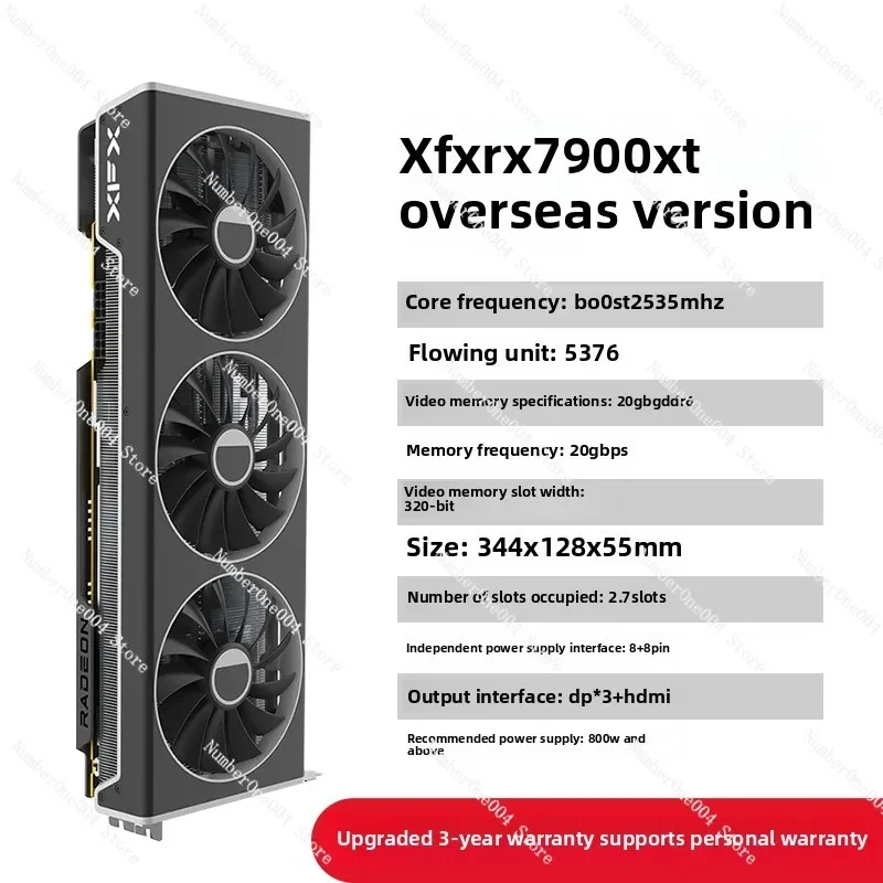 RX 7900XT 20G Игровая видеокарта Snow Wolf/Overseas Edition Amd Esports Computer Black Myth A Card
RX 7900XT 20G Игровая видеокарта Snow Wolf/Overseas Edition Amd Esports Computer Black Myth A Card