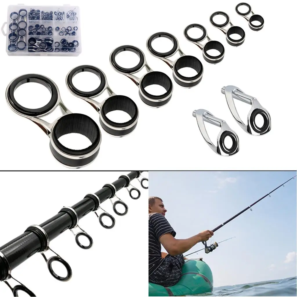 55pcs Telescopic Fishing Rod Guides Tip Tops Repair Kit, DIY Fishing Tools Sea Saltwater Fishing Rod Replacement Guides Kit
55pcs Telescopic Fishing Rod Guides Tip Tops Repair Kit, DIY Fishing Tools Sea Saltwater Fishing Rod Replacement Guides Kit