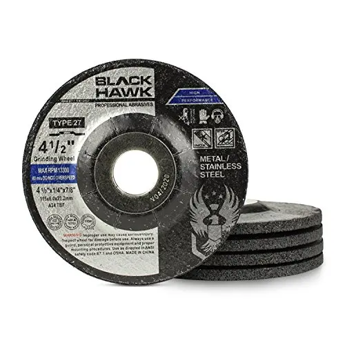4.5" x 1/4" Metal Grinding Wheels, 5-Pack for Angle Grinders, Aggressive Stock Removal
4.5" x 1/4" Metal Grinding Wheels, 5-Pack for Angle Grinders, Aggressive Stock Removal