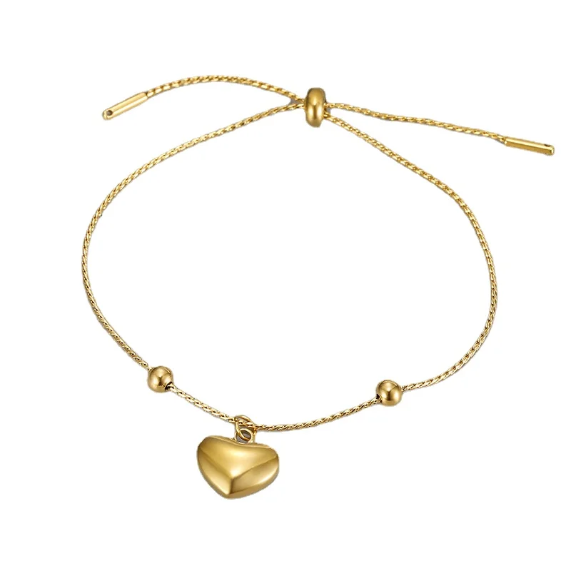 Versatile European and American Jewelry Heart Pendant Niche Ins Temperament Drawstring Stainless Steel Bracelets Chain
Versatile European and American Jewelry Heart Pendant Niche Ins Temperament Drawstring Stainless Steel Bracelets Chain