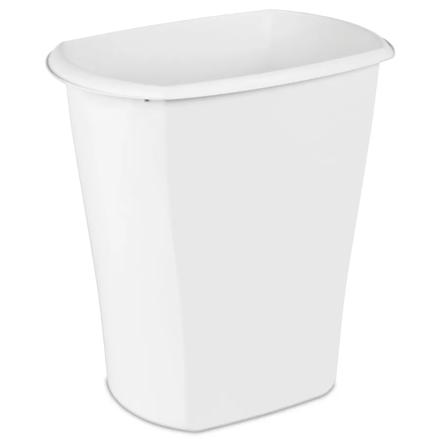Large Kitchen Trash Can, 10 Gallon Plastic Garbage Bin with No Lid, White
Large Kitchen Trash Can, 10 Gallon Plastic Garbage Bin with No Lid, White