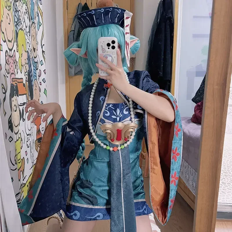 Zombie Cosplay Costume Cute Chinese Vampire Costume Dress Helloween Party Outfits for Women
Zombie Cosplay Costume Cute Chinese Vampire Costume Dress Helloween Party Outfits for Women