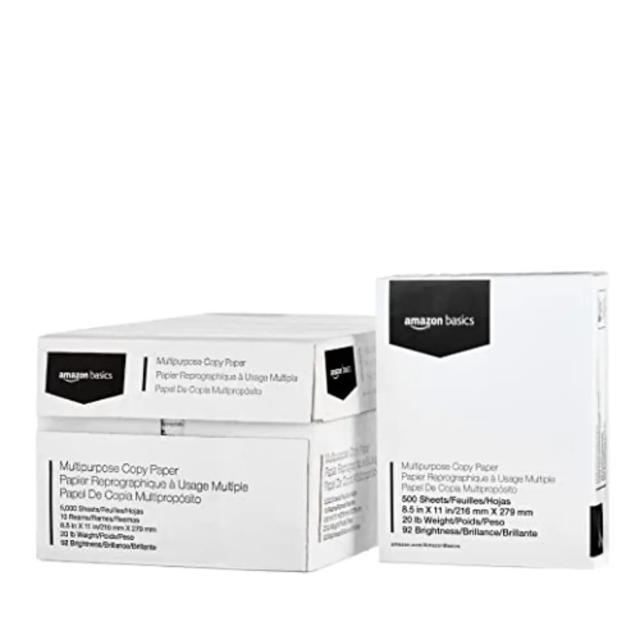 Multipurpose Copy Printer Paper, 20 lb, 8.5 x 11 Inch, 0 s,000 Sheets,92 Bright White
Multipurpose Copy Printer Paper, 20 lb, 8.5 x 11 Inch, 0 s,000 Sheets,92 Bright White