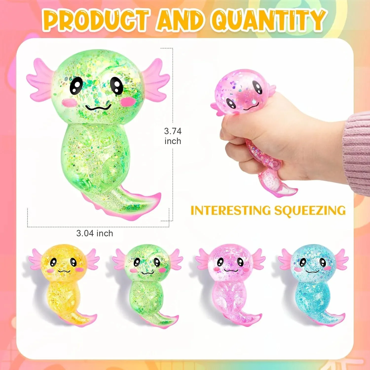 Colorful Salamander Maltose Fidgets Toys Squishy Malt Sugar Stretchy Axolotl Fun Squeeze Birthday Supplies Anti-Anxiety Gift
Colorful Salamander Maltose Fidgets Toys Squishy Malt Sugar Stretchy Axolotl Fun Squeeze Birthday Supplies Anti-Anxiety Gift