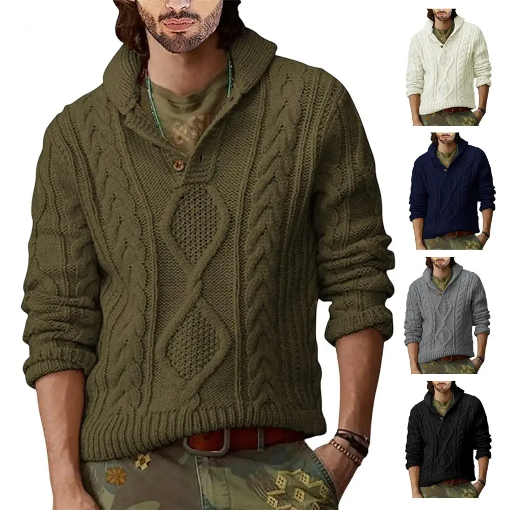 Men Winter Sweater Pullover Stand Collar Soft Loose Long Sleeves Knitting Solid Color Warm Elastic Spring Sweater for Daily Wear
Men Winter Sweater Pullover Stand Collar Soft Loose Long Sleeves Knitting Solid Color Warm Elastic Spring Sweater for Daily Wear