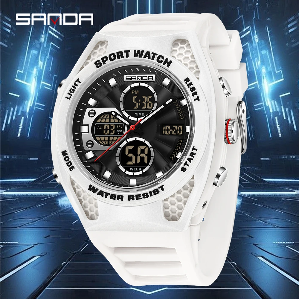 Sanda 3384, брендовые мужские многофункциональные спортивные электронные часы, мужские цифровые часы с таймером и ночником, водонепроницаемый силиконовый ремешок
Sanda 3384, брендовые мужские многофункциональные спортивные электронные часы, мужские цифровые часы с таймером и ночником, водонепроницаемый силиконовый ремешок