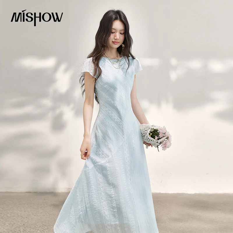 MISHOW Blue French Round Neck Dress For Women 2026 Summer Irregular Splicing Flower Embroidery Fairy Elegant Dress MXF28L2765
MISHOW Blue French Round Neck Dress For Women 2026 Summer Irregular Splicing Flower Embroidery Fairy Elegant Dress MXF28L2765
