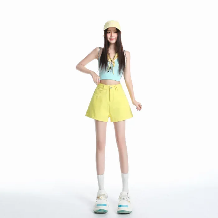2025 Summer New Dopamine Casual Denim Shorts, Women's Fashionable and Versatile Solid-colored High-waisted Hot Girl Short Jeans
2025 Summer New Dopamine Casual Denim Shorts, Women's Fashionable and Versatile Solid-colored High-waisted Hot Girl Short Jeans