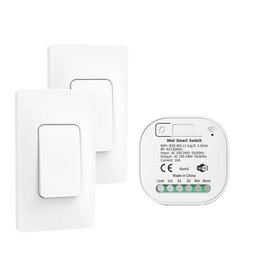 Tuya Rebound type Switch Set WiFi Wireless Remote Controller Timer No Battery Wall Panels Light Switch Work with Alexa
Tuya Rebound type Switch Set WiFi Wireless Remote Controller Timer No Battery Wall Panels Light Switch Work with Alexa