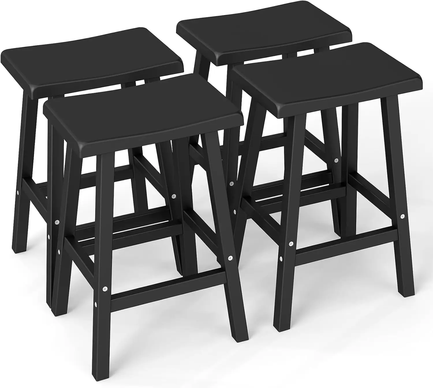 Bar Stools 29'' Outdoor Set of 4, Waterproof Modern Durable Resin Saddle Seat,Counter Stool Sturdy
Bar Stools 29'' Outdoor Set of 4, Waterproof Modern Durable Resin Saddle Seat,Counter Stool Sturdy