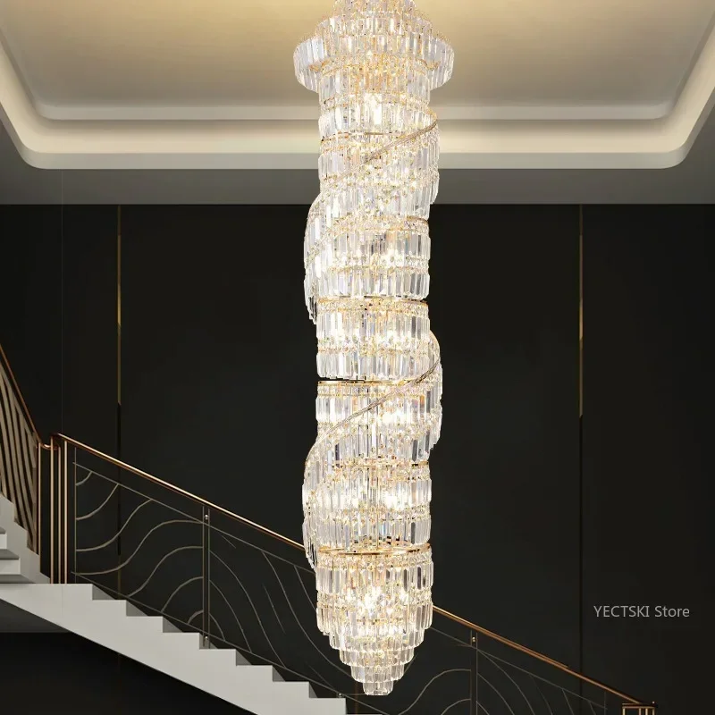 GHEUVNJ Duplex building spiral staircase crystal chandelier modern living room villa hotel luxurious and atmospheric large chan
GHEUVNJ Duplex building spiral staircase crystal chandelier modern living room villa hotel luxurious and atmospheric large chan