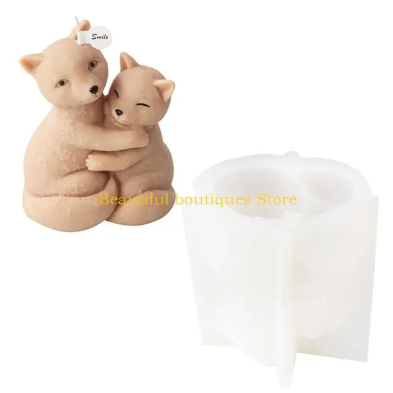 U4LF Exquisite Aromatherapys Candle Mold 3D Hug Foxes Bear Mold Animal Gypsum Ornaments Mold Candle Maing Fondant Mold Craft
U4LF Exquisite Aromatherapys Candle Mold 3D Hug Foxes Bear Mold Animal Gypsum Ornaments Mold Candle Maing Fondant Mold Craft