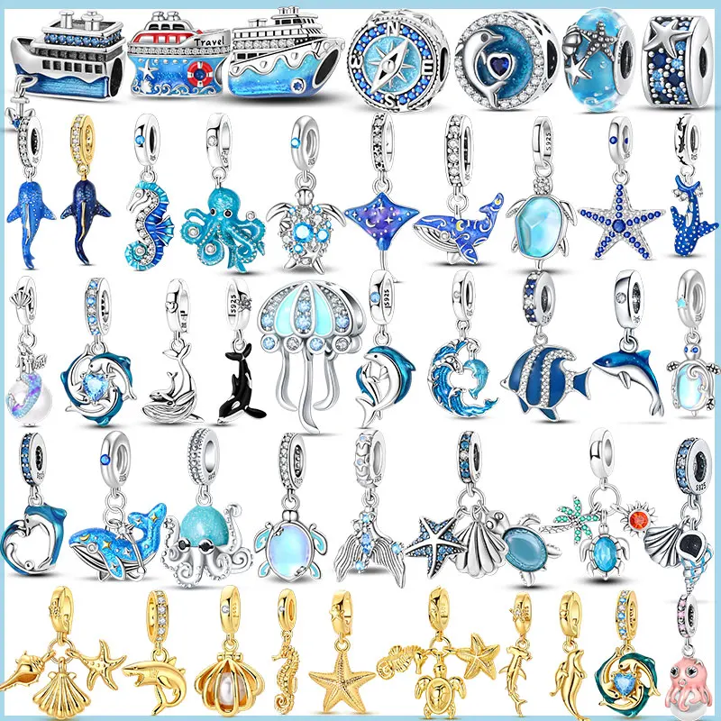 Fashion 925 Sterling Silver Summer Ocean World Series Sea Turtle Starfish Crab Octopus Charms Beads Fit 925 Bracelet DIY Jewelry
Fashion 925 Sterling Silver Summer Ocean World Series Sea Turtle Starfish Crab Octopus Charms Beads Fit 925 Bracelet DIY Jewelry