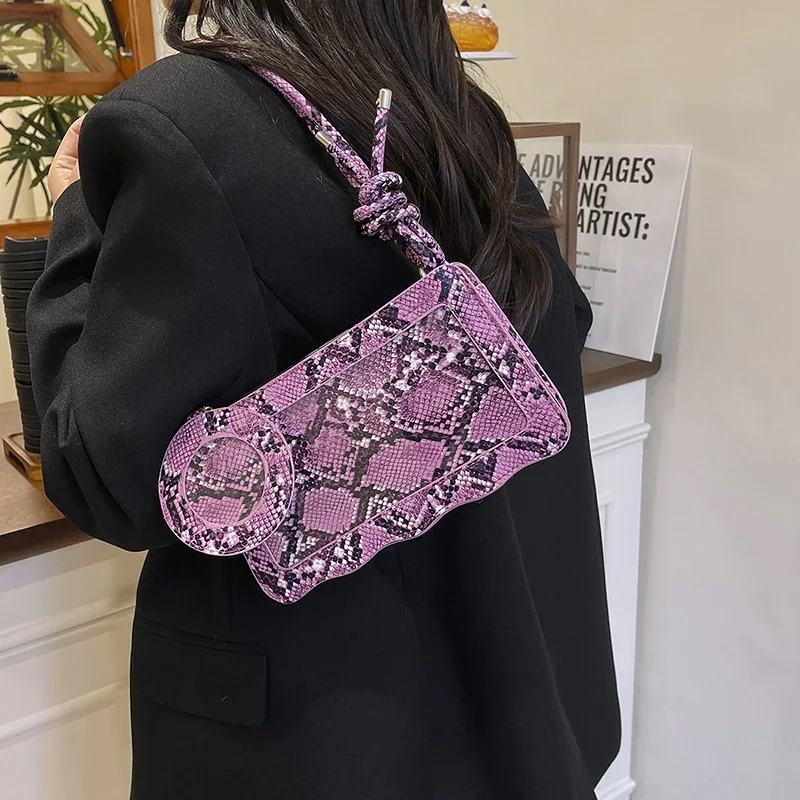 Pu Leather bolsa feminina Purple Bag Lady Fashion Knotted Shoulder Handbag Purse Japan Style PVC Transparent Crossbody Bag Brand
Pu Leather bolsa feminina Purple Bag Lady Fashion Knotted Shoulder Handbag Purse Japan Style PVC Transparent Crossbody Bag Brand