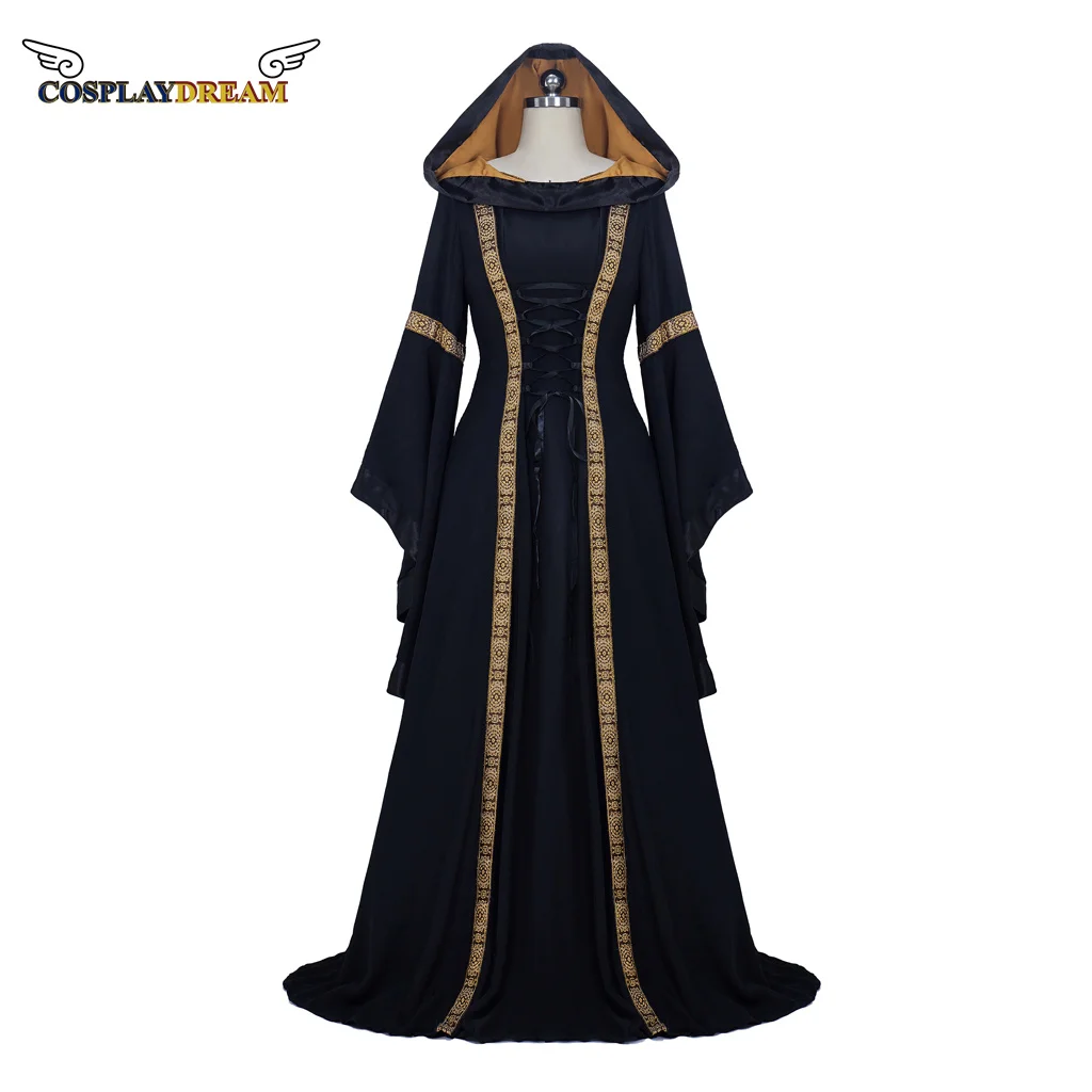 Medieval Renaissance Gothic Retro Women's Fall Witch Cosplay Costume Princess Hoodie Bell Sleeve Dress
Medieval Renaissance Gothic Retro Women's Fall Witch Cosplay Costume Princess Hoodie Bell Sleeve Dress