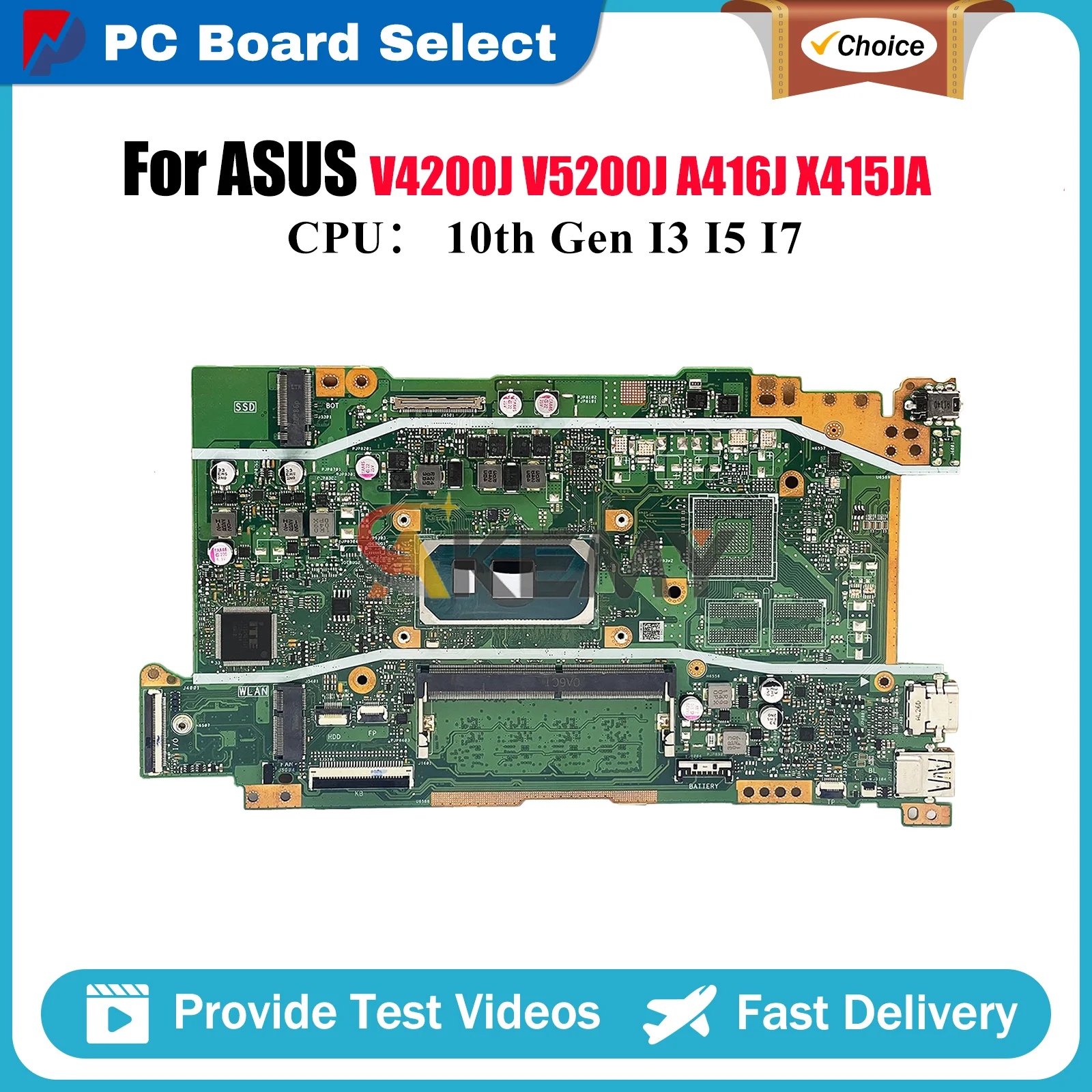 X415JA Laptop Motherboard For ASUS VivoBook X415JF V5200J X415J X415JA X415JAB X415JP A416J V4200J Mainboard With I3 I5 I7 CPU
X415JA Laptop Motherboard For ASUS VivoBook X415JF V5200J X415J X415JA X415JAB X415JP A416J V4200J Mainboard With I3 I5 I7 CPU