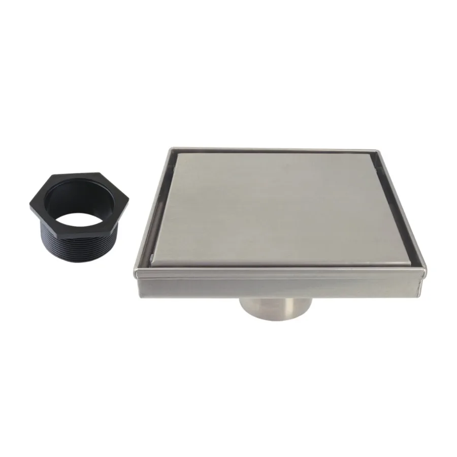 BSF6628 Watercourse 6-Inch Stainless Steel Square Shower Drain with Hair Catcher in Brushed Nickel
BSF6628 Watercourse 6-Inch Stainless Steel Square Shower Drain with Hair Catcher in Brushed Nickel