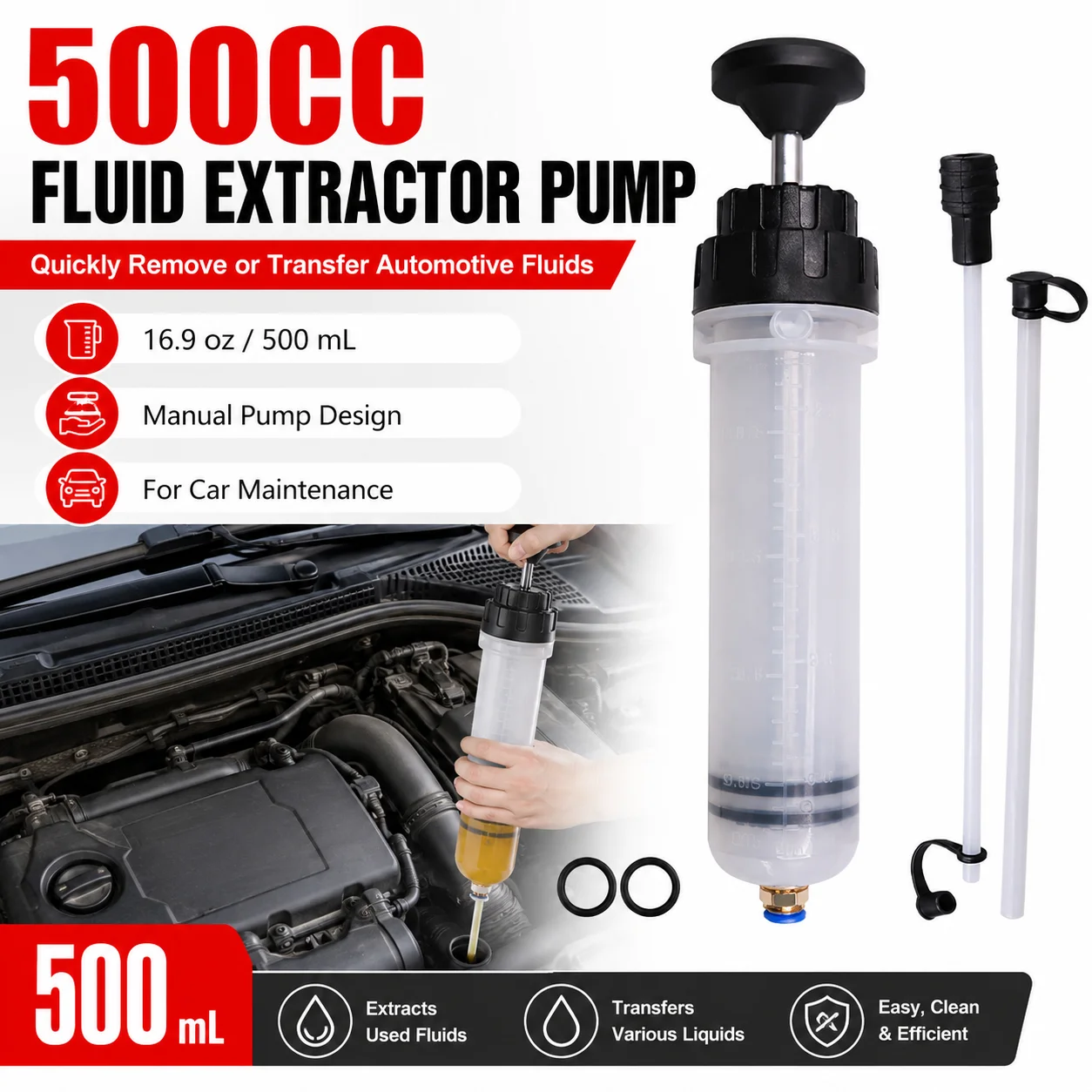 Car Brake Fluid Oil Extractor Auto Oil Change Syringe with Hose Manual Fuel Suction & Filler Fluid Oil Change Evacuator Pump
Car Brake Fluid Oil Extractor Auto Oil Change Syringe with Hose Manual Fuel Suction & Filler Fluid Oil Change Evacuator Pump