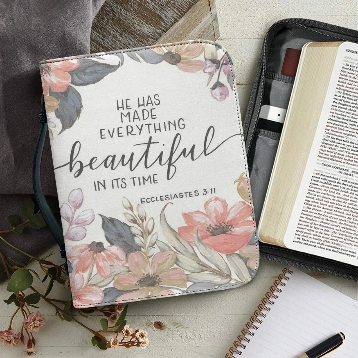 Flowers Leather Bible Bag Fashion Custom Handbag for Women Bible Storage Bag Women Daily Church Study Book Holy Storage Boxes
Flowers Leather Bible Bag Fashion Custom Handbag for Women Bible Storage Bag Women Daily Church Study Book Holy Storage Boxes