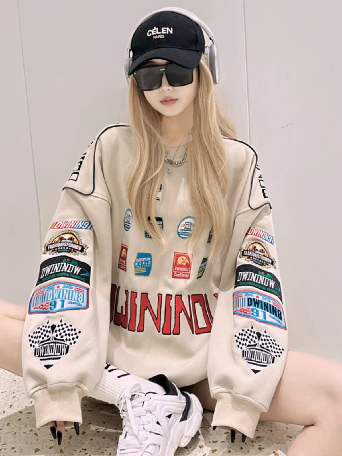 Loose Fit American Trendy Brand Women's Hoodie Embroidered Oversize Autumn Winter Cotton Polyester Blend Long Sve round Ne
Loose Fit American Trendy Brand Women's Hoodie Embroidered Oversize Autumn Winter Cotton Polyester Blend Long Sve round Ne