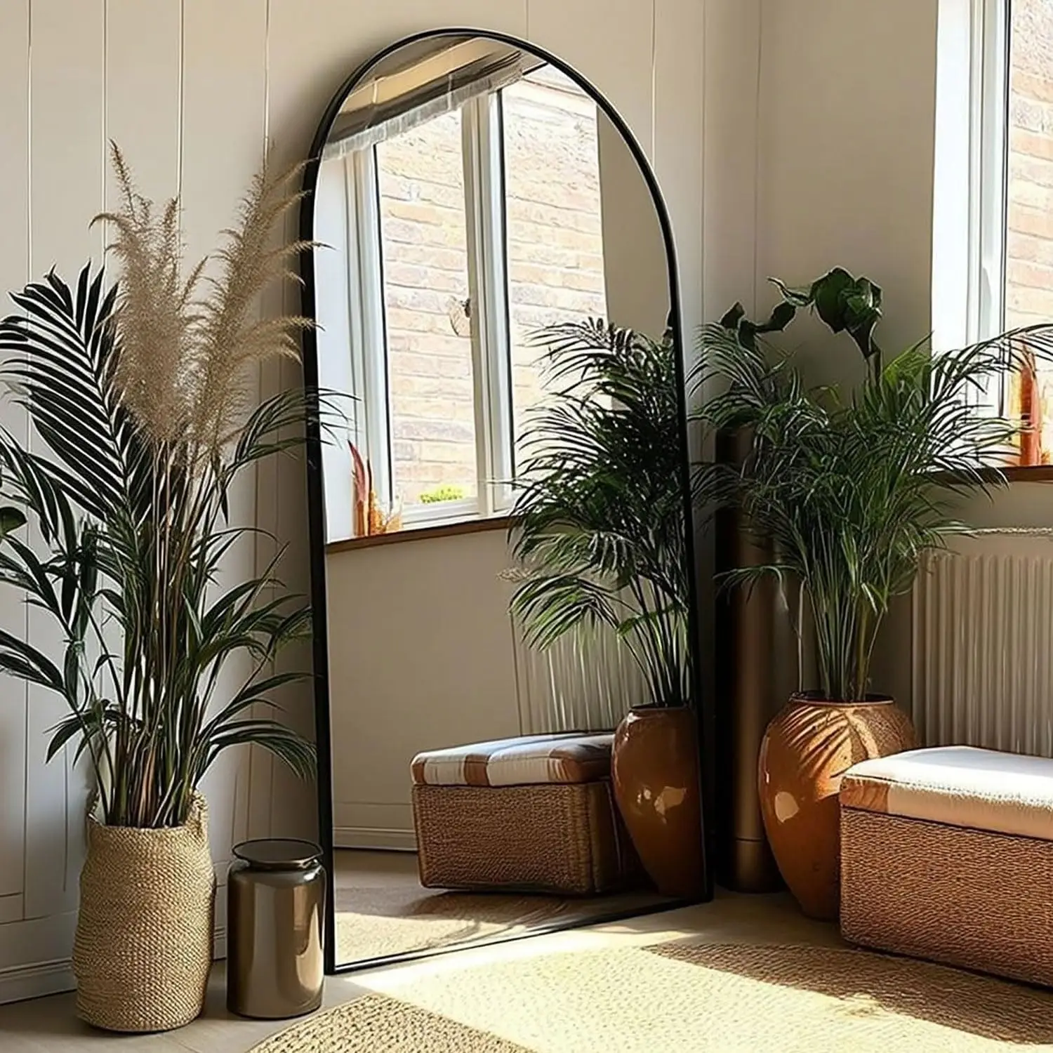 71x28 Inch Arched Floor Mirror - Full Length Black Standing Mirror for Bedroom, Living Room, Dressing - Tall Leaner Mirror with
71x28 Inch Arched Floor Mirror - Full Length Black Standing Mirror for Bedroom, Living Room, Dressing - Tall Leaner Mirror with