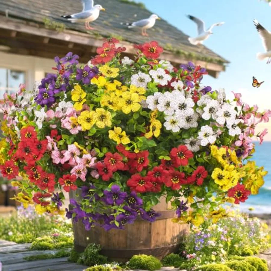 20 Bundles Artificial Flowers for Outdoors, UV Resistant Fake Plants Flowers Greenery Shrubs Plants for Decoration Outside Plan
20 Bundles Artificial Flowers for Outdoors, UV Resistant Fake Plants Flowers Greenery Shrubs Plants for Decoration Outside Plan
