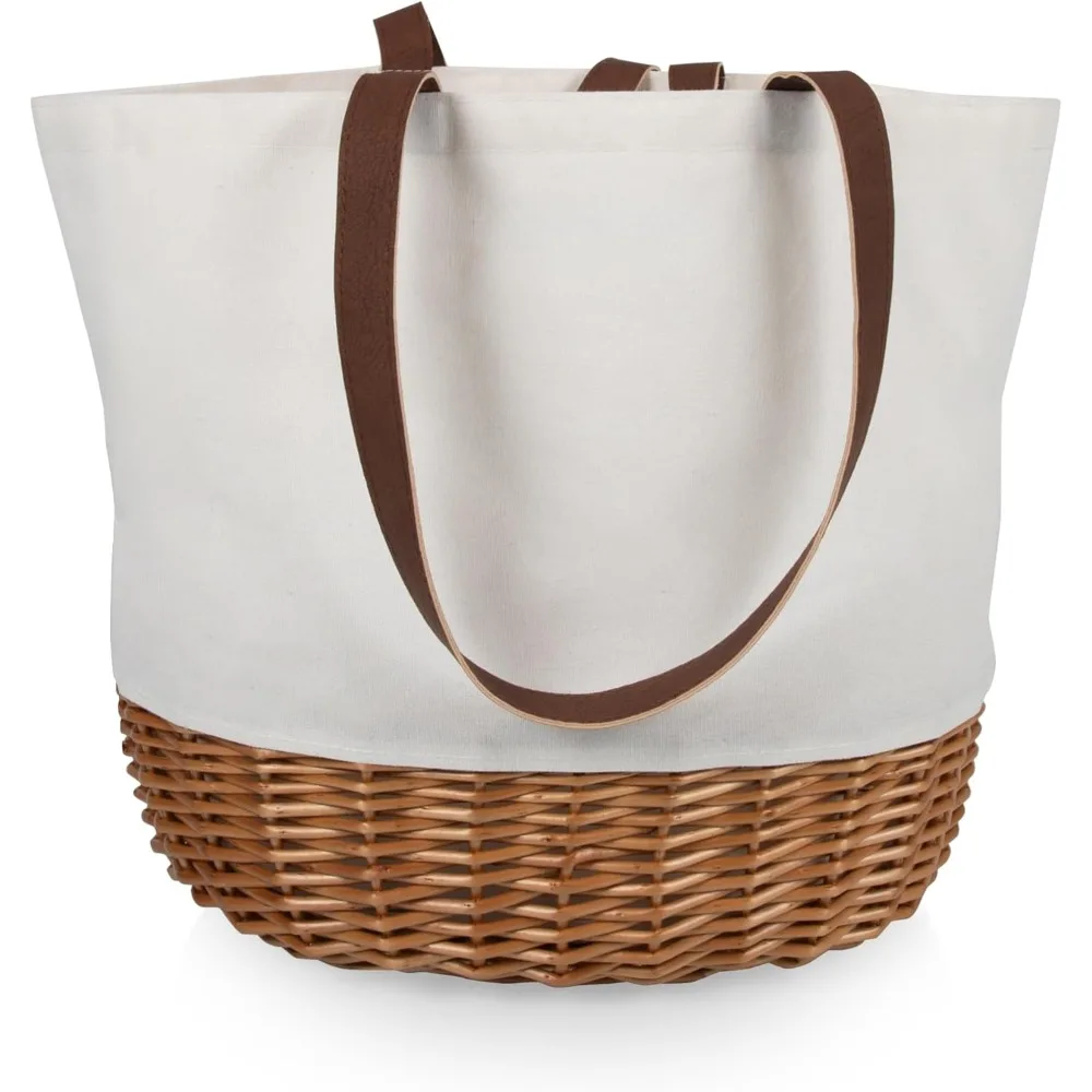 Promenade Picnic Basket for 2, Canvas and Willow Picnic Set - Includes Utensil Set, Glasses, and Plates, (Beige Canvas)
Promenade Picnic Basket for 2, Canvas and Willow Picnic Set - Includes Utensil Set, Glasses, and Plates, (Beige Canvas)