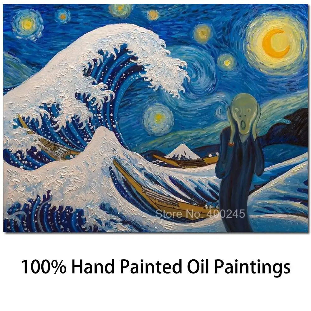Забавное настенное искусство на холсте картина маслом Hokusai Munch Van Gogh ручная работа известное художественное Современное абстрактное изображение для украшения дома
Забавное настенное искусство на холсте картина маслом Hokusai Munch Van Gogh ручная работа известное художественное Современное абстрактное изображение для украшения дома
