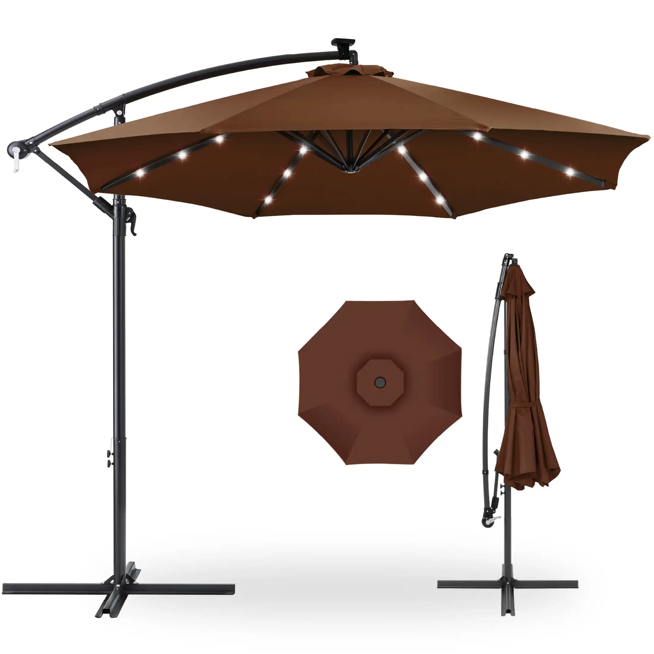 10FT Solar-Powered Umbrella with LED Lights, Durable Polyester Canopy for Outdoor Dining, Parties, and Gatherings
10FT Solar-Powered Umbrella with LED Lights, Durable Polyester Canopy for Outdoor Dining, Parties, and Gatherings