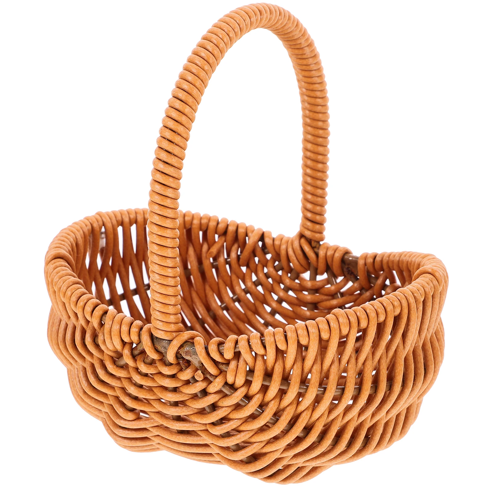 Woven Small Handheld Storage Basket With Handle Picnic Shopping Light Brown Rattan Mini Portable Display Basket
Woven Small Handheld Storage Basket With Handle Picnic Shopping Light Brown Rattan Mini Portable Display Basket