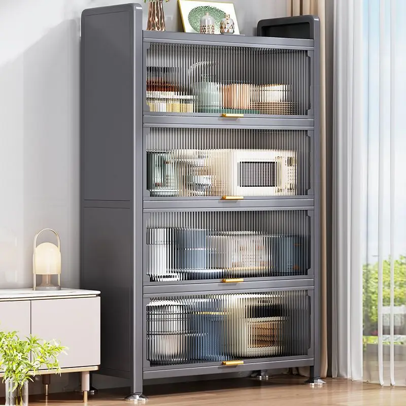 Multi-layer storage rack, microwave oven, pots, seasonings, bowls, side storage
Multi-layer storage rack, microwave oven, pots, seasonings, bowls, side storage