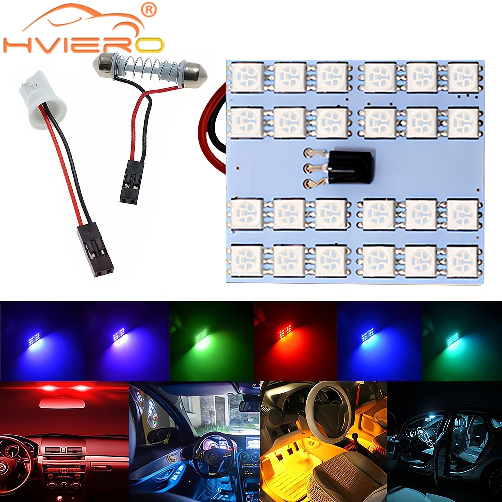 1pcs T10 RGB LED Car Interior Decorative Lamp 12V 5050 SMD Remote Control Multicolor Dashboard Door Trunk Dome Reading Lighting
1pcs T10 RGB LED Car Interior Decorative Lamp 12V 5050 SMD Remote Control Multicolor Dashboard Door Trunk Dome Reading Lighting