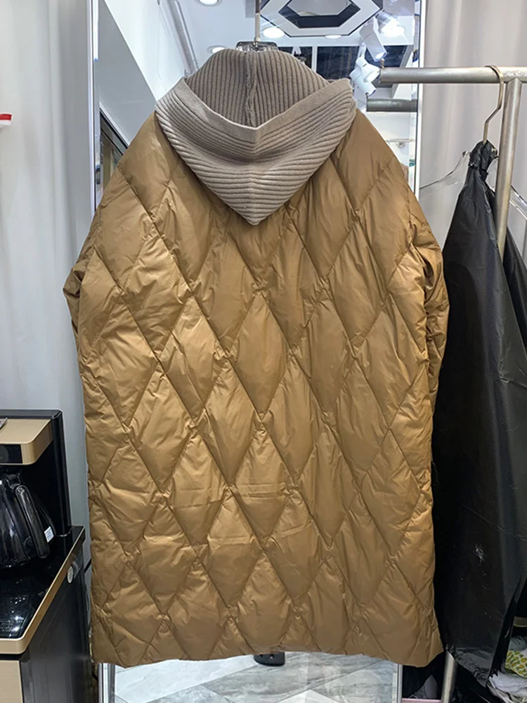 Duck 2023 Women Down Long Winter 90%White Jacket Female Warm Oversize Thick Hooded Casual Knitted Patchwork Puffer Coat
Duck 2023 Women Down Long Winter 90%White Jacket Female Warm Oversize Thick Hooded Casual Knitted Patchwork Puffer Coat