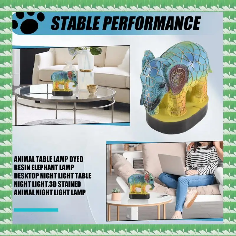 Animal Table Lamp Dyed Resin Elephant Lamp Desktop Night Light Table Night Light,3D Stained Animal Night Light Lamp Easy To Use
Animal Table Lamp Dyed Resin Elephant Lamp Desktop Night Light Table Night Light,3D Stained Animal Night Light Lamp Easy To Use