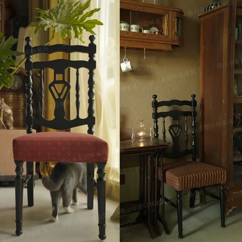 PYH dining chair retro solid wood carving flower master chair home desk chair jacquard backrest
PYH dining chair retro solid wood carving flower master chair home desk chair jacquard backrest