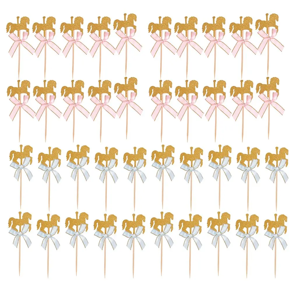 40pcs Carousel Horse Cake Topper Decoration Unique Practical Long Life Party Wedding Baby Shower Baking Insert
40pcs Carousel Horse Cake Topper Decoration Unique Practical Long Life Party Wedding Baby Shower Baking Insert