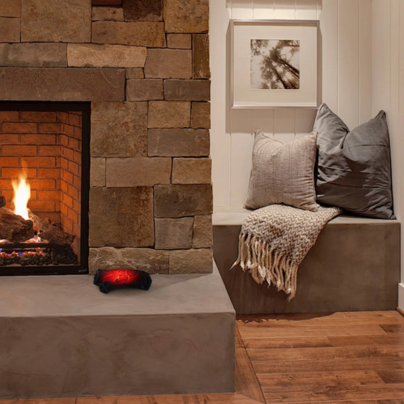 Lighted Faux Fireplace Logs Simulated Realistic Flame Effect for Festive Home Decor Christmas Campfire Party Flameless LED Logs
Lighted Faux Fireplace Logs Simulated Realistic Flame Effect for Festive Home Decor Christmas Campfire Party Flameless LED Logs