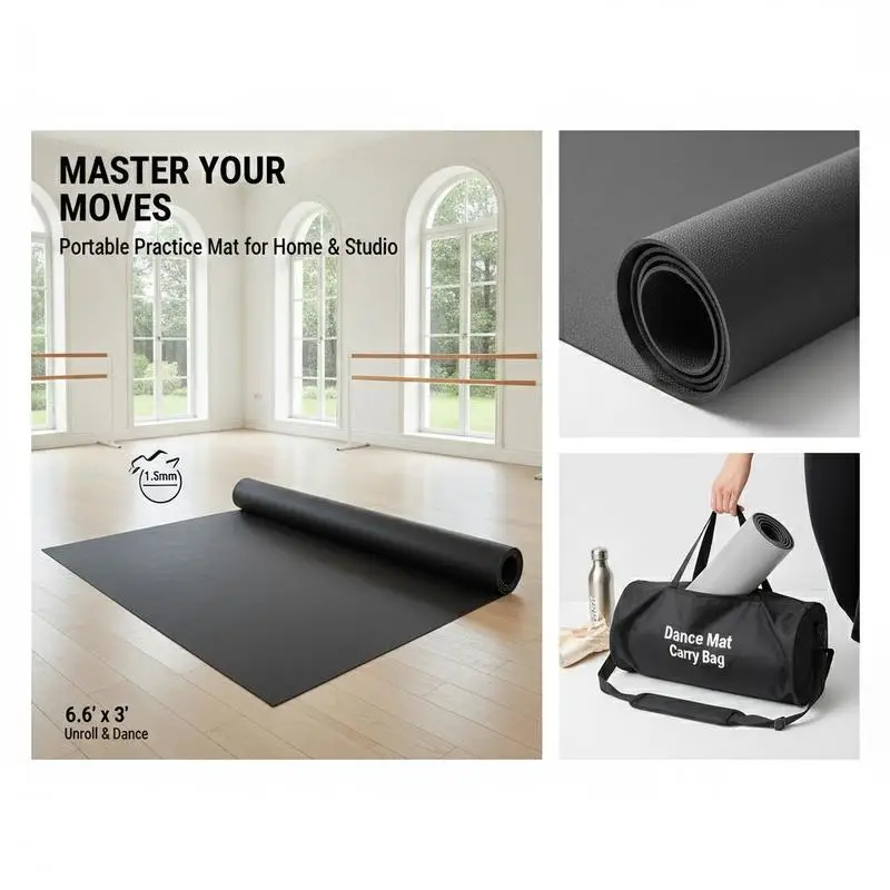 Practicing Surface 6.6' x 3' For Home Yoga, Dance Studio, Stage Performance, Storage Bag 1.5 mm Thickness Exercise Mat Cushio
Practicing Surface 6.6' x 3' For Home Yoga, Dance Studio, Stage Performance, Storage Bag 1.5 mm Thickness Exercise Mat Cushio