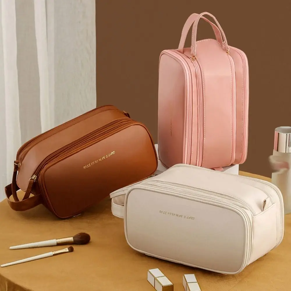 Double Zipper PU Leather Cosmetic Bag Multifunction Large Capacity Makeup Pouch Bag Waterproof Handbag Travel Wash Bag Outdoor
Double Zipper PU Leather Cosmetic Bag Multifunction Large Capacity Makeup Pouch Bag Waterproof Handbag Travel Wash Bag Outdoor