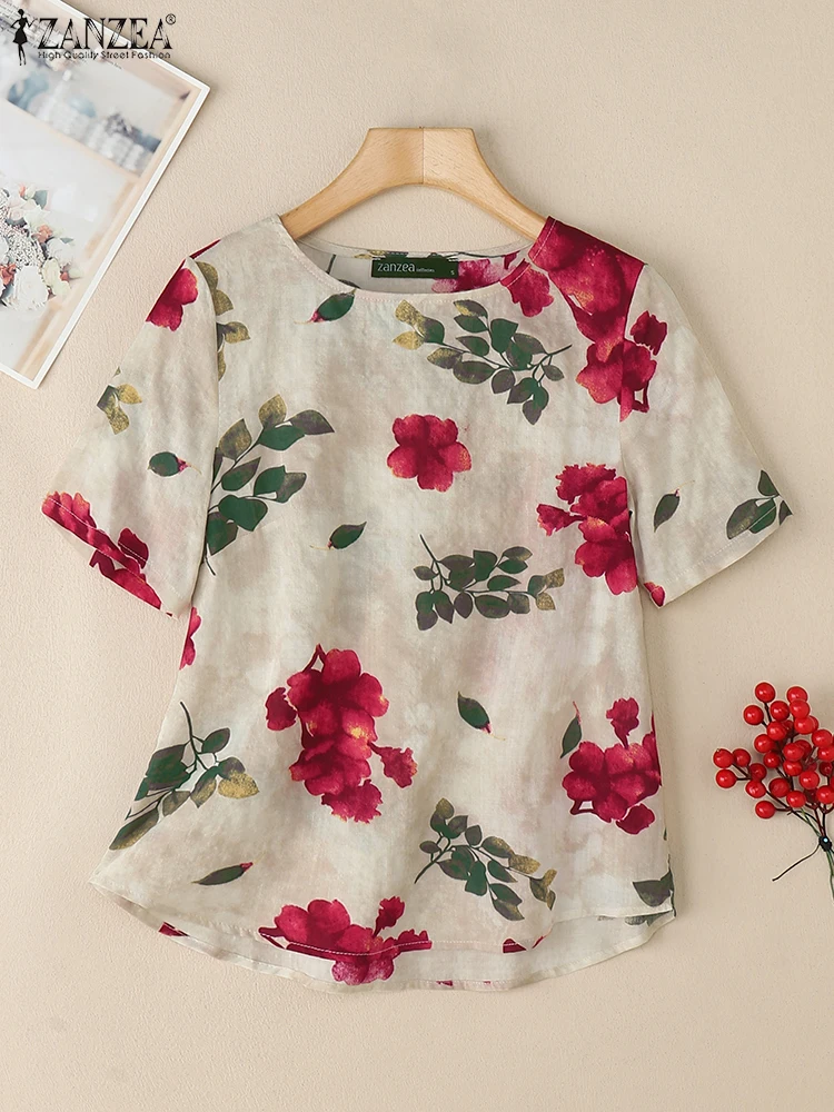 ZANZEA Summer Floral Printed Women's Blouses Elegant O Neck Half Sleeve Holiday Shirt Work Blusas Tunic Casual Loose Chemise
ZANZEA Summer Floral Printed Women's Blouses Elegant O Neck Half Sleeve Holiday Shirt Work Blusas Tunic Casual Loose Chemise