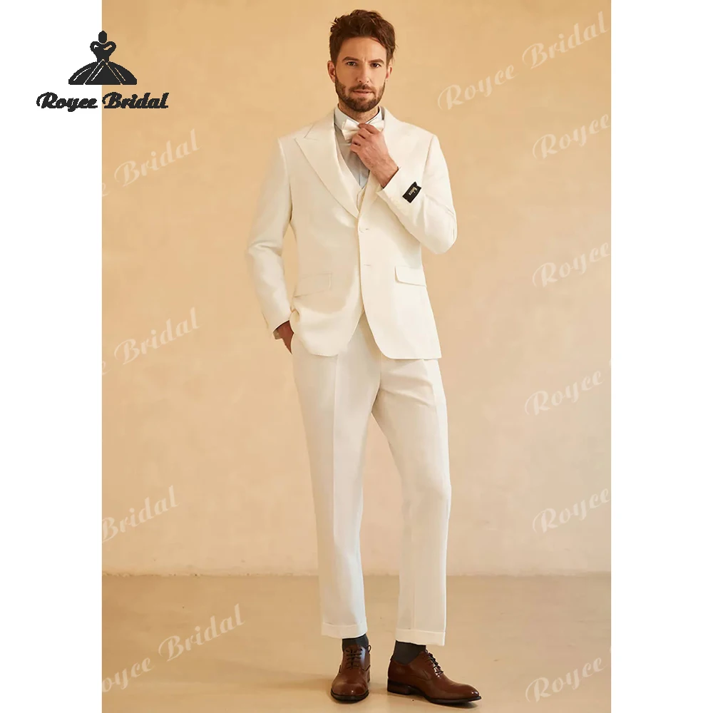 Однобортный мужской свадебный костюм из трех предметов, 2026, вечерний костюм с пиковыми лацканами, индивидуальный костюм для мужчин
Однобортный мужской свадебный костюм из трех предметов, 2026, вечерний костюм с пиковыми лацканами, индивидуальный костюм для мужчин