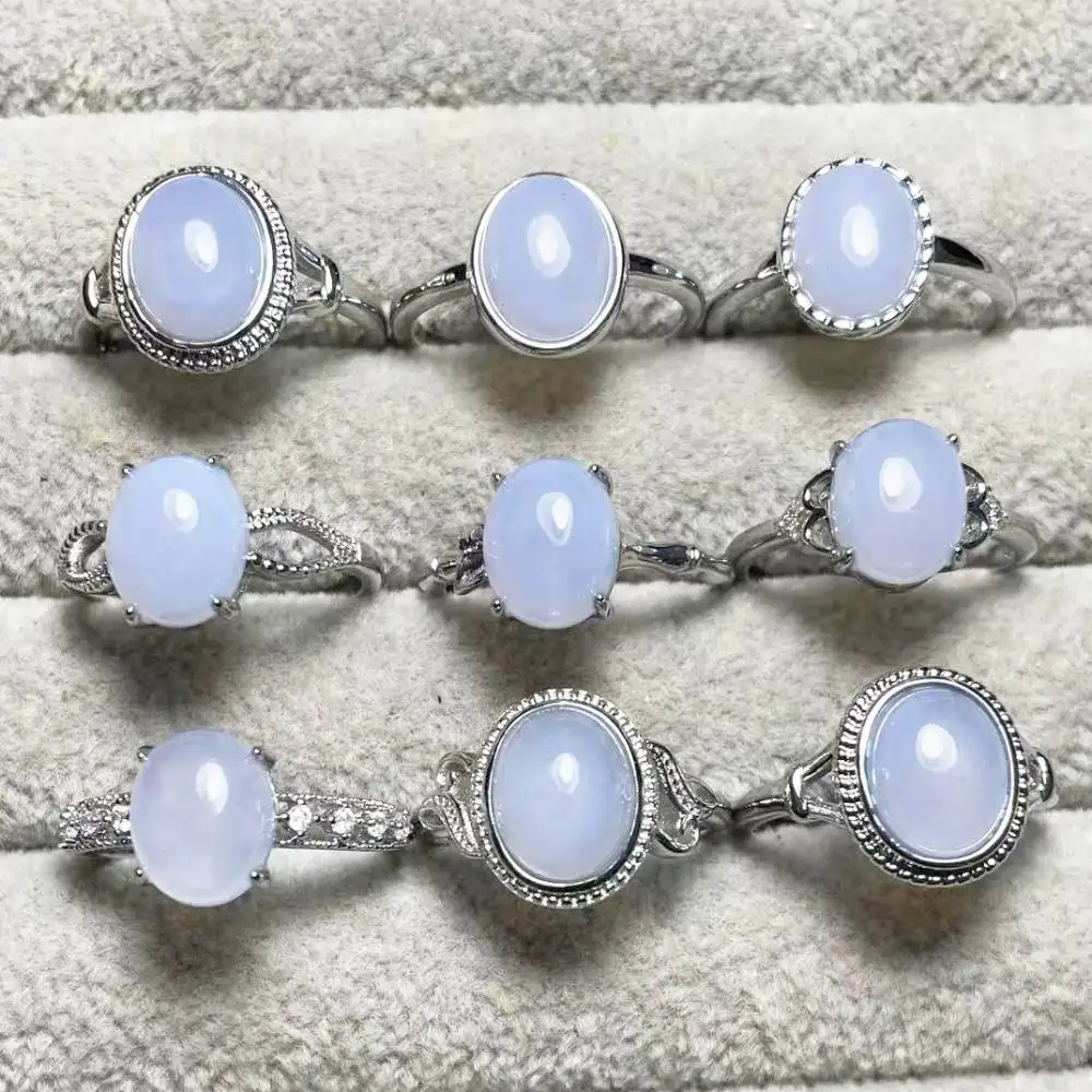 3rings natural blue chalcedony adjustable ring white copper ring for women ring send randomly
3rings natural blue chalcedony adjustable ring white copper ring for women ring send randomly