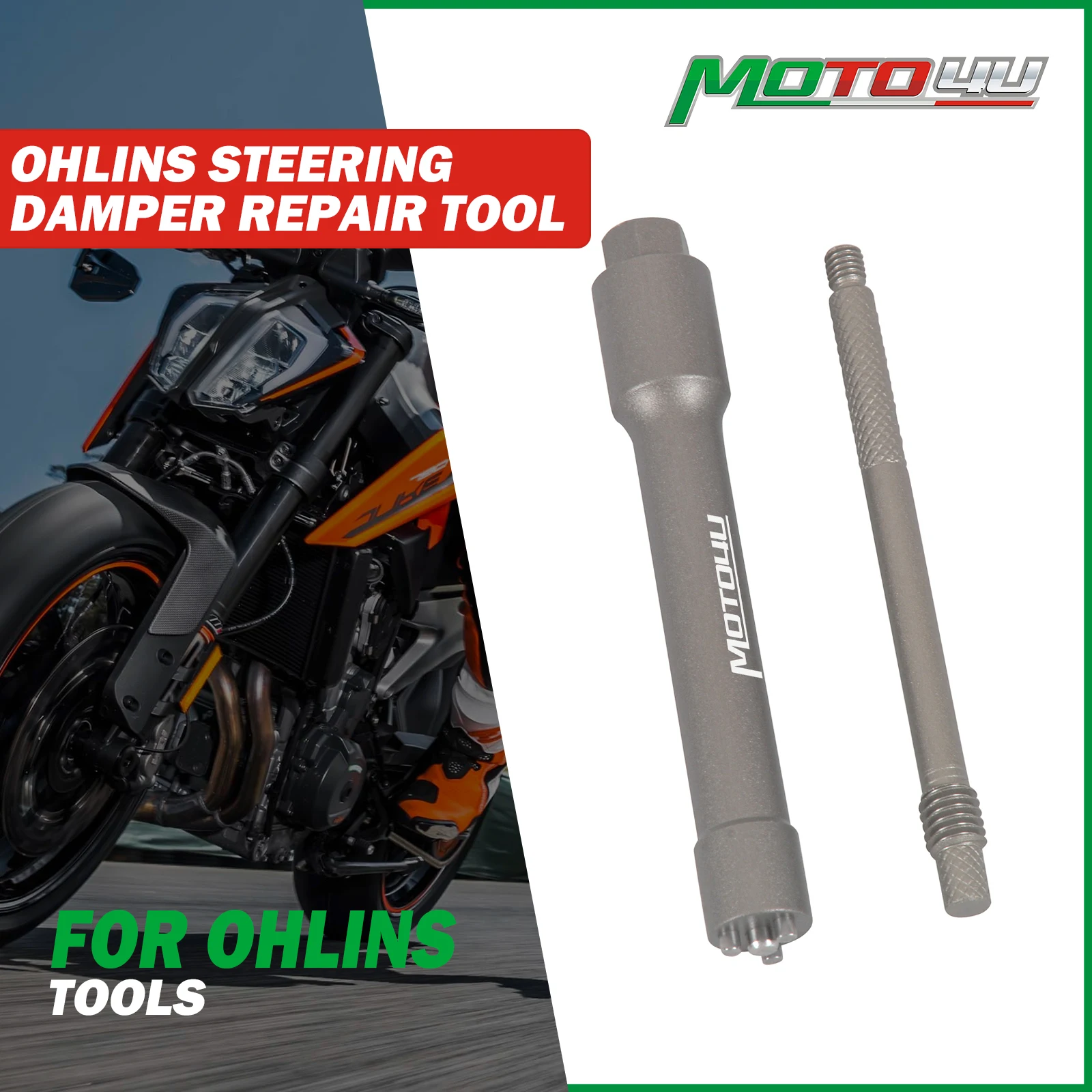 Steering Damper Repair Tool Titanium Ruler Air Chamber Plug Disassembly Tool Multi Functional Maintenance Tools
Steering Damper Repair Tool Titanium Ruler Air Chamber Plug Disassembly Tool Multi Functional Maintenance Tools
