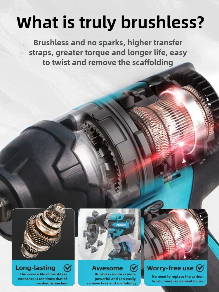 Auto repair large torque electric wrench brushless rechargeable board lithium battery heavy-duty impact wind gun special tool
Auto repair large torque electric wrench brushless rechargeable board lithium battery heavy-duty impact wind gun special tool